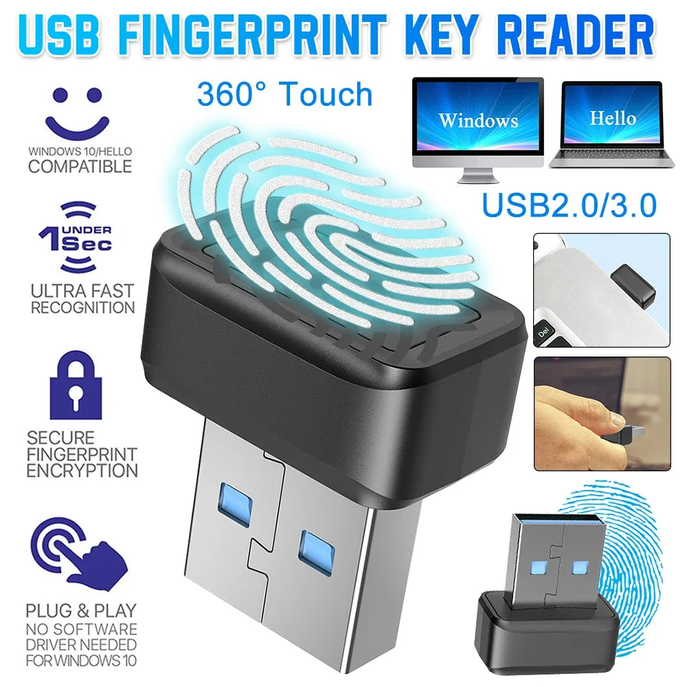 USB Fingerprint Key Reader For Windows